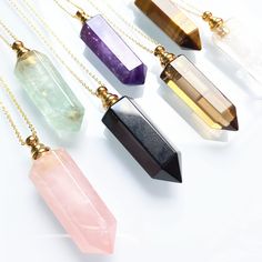 You will received one piece Hexagon Point Gemstone Perfume Bottle pendant necklace Pendant size: 14mm x 46mm Pendant Metal: Stainless Steel with gold plated Necklace length: 18-20 inches Necklace material: brass with gold plated Thank you contact us if also have any question :) Faceted Mineral Crystal Necklaces For Gift, Faceted Crystal Necklaces For Gift, Spiritual Style, Spiritual Faceted Crystal Necklaces As Gift, Natural Stones Necklaces In Various Shapes For Gifts, Spiritual Faceted Crystal Necklaces For Gift, Natural Stones Necklaces For Gifts, Gift Necklaces With Natural Stones In Various Shapes, Spiritual Faceted Crystal Necklace As A Gift, Spiritual Faceted Crystal Necklace For Gift