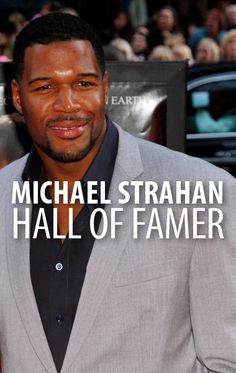 michael strahan hall of famer is shown in this poster for the film