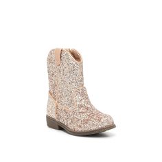 Kelly & Katie-Lil Amelia Cowboy Boot - Kids' Your little one is sure to make a statement in this shimmering style! The Lil Amelia boot from Kelly & Katie features a Western-inspired silhouette, eleveated by shining sparkles in a rose gold tone. Click here for Boot Measuring Guide. Not sure which size to order? Click here to check out our Kids’ Measuring Guide! For more helpful tips and sizing FAQs, click here . Fall Boots With Glitter Accents And Round Toe, Winter Boots With Glitter Accents And Round Toe, Fall Glitter Accents Boots With Round Toe, Fall Glitter Accents Round Toe Boots, Spring Boots With Glitter Accents And Round Toe, Spring Glitter Boots With Round Toe, Glitter Boots Outfit, Kids Cowboy Boots, Trending Handbags