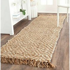 a large rug on the floor in a room