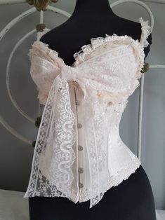 Romantic Handmade Victorian Ivory Bridal Lingerie Set Lace | Etsy Bridal Lingerie Set, Mode Kawaii, Womens Lingerie, Corset Fashion, Ivory Bridal, Lace Lingerie Set, Bridal Lingerie, Really Cute Outfits, Mode Vintage