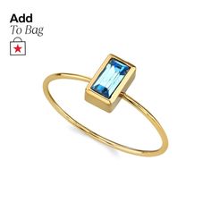 in stock Modern Blue Jewelry With Rectangular Stone, Modern Yellow Gold Topaz Ring With Rectangular Shape, Blue 14k Gold Jewelry With Rectangular Stone, 14k Gold Jewelry With Blue Rectangular Stone, Gold Topaz Ring With Rectangular Stone For Gift, Gold Rectangular Birthstone Ring, Rectangular Gold Birthstone Ring, Modern Blue Rectangular Jewelry, Formal Rectangular Birthstone Ring