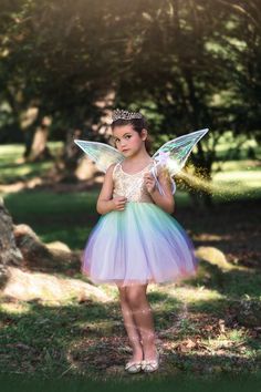 FAIRY DRESS, WINGS & WAND 3PC. SET Fairy Dress Costume, Trish Scully, Kiss Costume, Lace Frocks, Fairy Princess Costume, Girls Fall Dresses, Fairy Halloween Costumes, Toddler Dresses, Fairy Dresses