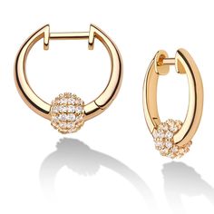 PRICES MAY VARY. 【WONDERFUL PACKAGE】You'll get 1 pair gold cz earrings in a wonderful small box.Easy storage and ready to be given as a gift. 【LENGTH & SIZE】12mm hoop with 5mm band width.(Warm tip : If the ear post cannot clip in,pls adjust the ear post up or down slightly to make it work.) 【QUALITY MATERIAL】Comes in 18k-gold-plated-brass micro inlay diamond cubic zirconia with a shiny lifetime protective finish.Nickel free,lead free and hypoallergenic,safe to wear on your ear.Delicate and high Women Earrings Gold, Everyday Jewelry Gold, Summer Beach Jewelry, Spike Earrings, Women Earrings, Cz Earrings, Hypoallergenic Earrings, Delicate Earrings, Huggie Hoop Earrings