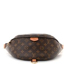 This is an authentic LOUIS VUITTON Monogram Bumbag. This stylish belt bag is crafted out of traditional Louis Vuitton monogram on toile canvas. The bag features a vachetta cowhide leather top handle, an adjustable waist strap, and a rear zipper pocket. The main zipper opens to a black fabric interior. Luxury Coated Canvas Belt Bag For Everyday, Designer Monogram Canvas Crossbody Belt Bag, Luxury Belt Bag With Removable Pouch In Coated Canvas, Luxury Travel Belt Bag With Leather Trim, Luxury Leather Trim Belt Bag For Travel, Luxury Belt Bag With Leather Trim For Travel, Luxury Brown Belt Bag With Removable Belt, Luxury Travel Belt Bag With Dust Bag Included, Luxury Brown Monogram Canvas Belt Bag