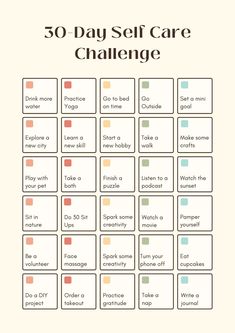 Happiness Challenge, Positive Self Affirmations, 30 Day Challenge, Self Care Activities, Writing Practice, Self Care Routine