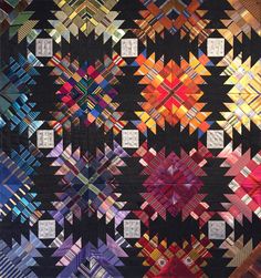 the quilt is made up of many different colors