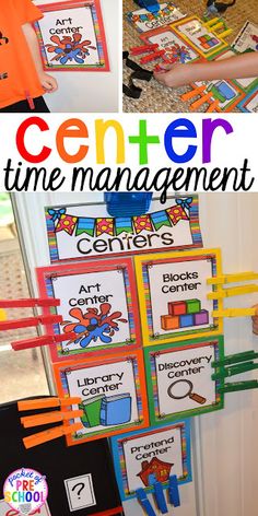 Center Time management for preschool, pre-k, and kindergarten plus a free printable to teach about the centers. Pre K Attendance Chart, Check In Board Classroom Preschool, Centers Preschool Classroom, Morning Routine Preschool Classroom, Technology Center Preschool, Free Printable Center Signs Preschool, Preschool Classroom Centers Layout, Daycare Center Ideas Preschool Classroom, No Prep Preschool Centers