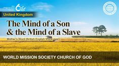 a field with the words world mission society church of god on it and an image of a