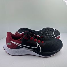 Nike Arkansas Razorbacks Air Zoom Pegasus 38 Running Dj0817-001 Men's Size 13 University Red Running Shoes With Air Max Cushioning, Nike Breathable Running Shoes In University Red, University Red Lace-up Running Shoes For Sports, University Red Running Shoes With Boost Midsole, University Red Running Shoes With Boost Midsole For Sports, Sporty University Red Running Shoes With Boost Midsole, University Red Running Shoes For Sports, University Red Synthetic Running Shoes For Sports, University Red Running Shoes With Cushioned Footbed For Sports