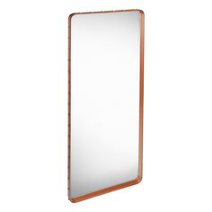 an empty mirror is shown against a white background