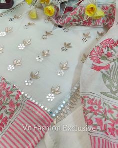 Vc Fashion Exclusive Launch 🌸🌸🌸🌸 Going all off white is our new style statement this summer festive season🌼🌸 Gotta pati , zari thread *hand embroidery work* used to give elegance on Chanderi kurta (inside cotton lining ) with a pretty cotton silk pant Paired with Chanderi dupatta hand block work all over dupatta.🌸🌼 Length of kurta 46" Length of pant 39" Length of duppata 2.4 meter *Sizes 38,40,42,44,46* *Hand word crafted by our artician* *Price 1595 with ship* Wash care: dry ... Hand Embroidery Work, Chanderi Dupatta, Silk Pant, Work Suits, Silk Pants, Embroidery Work, Style Statement, Festive Season