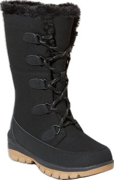 Black Knee-high Boots For Outdoor, Black Knee-high Lace-up Outdoor Boots, Black Mid-calf Boots For Fall Outdoor, Black Mid-calf Boots For Fall Outdoor Activities, Knee-high Waterproof Boots For Winter Outdoor, Black Lace-up Boots For Winter Hiking, Black Lace-up Boots For Hiking In Winter, Black Knee-high Waterproof Boots For Outdoor, Waterproof Winter Mid-calf Boots For Outdoor