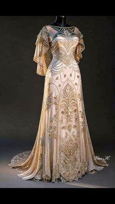 Art Deco Gown, 2024 Wedding Dresses, Wedding Dresses 2024, Fantasy Dresses, Dress Guide, Fantasy Gowns, 2024 Wedding, Fairytale Dress, فستان سهرة