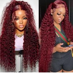 Burgundy Deep Wave Lace Front Wigs Human Hair 99j 13x4 Hd Lace Frontal Wigs For Women 180% Density Wet And Wave Red Colored Glueless Wigs Human Hair Pre Plucked Curly Wigs 12 Inch Burgundy Wet And Wavy Wig, Burgundy Deep Wave, Hd Lace Frontal Wigs, Deep Wave Lace Front Wigs, Red Wig, Hd Lace Frontal, Human Hair Color, Remy Human Hair Wigs, Lace Front Wigs Human Hair