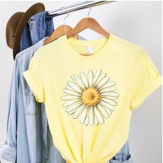 Daisy Shirt Wildflower T Shirt Botanical Shirt Cottagecore T-Shirt Botanical Aesthetic Tee Floral Print Gift for Women Boho Shirt Active This unisex t-shirt fits like a well-loved favorite. It has a soft and light feel, with just the right amount of stretch. * Made of combed and ring-spun cotton * Comfortable and flattering for both men and women SIZING * See sizing chart illustration. * If unsure as to what size to order, lay a favorite t-shirt flat and measure from armpit to armpit (width) and Namaste Wallpaper, Botanical Aesthetic, Daisy Shirt, Floral T Shirt, Thankful Shirt, Botanical Shirt, Boho Shirt, Floral Tee, Boho Shirts