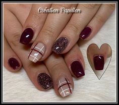 Fall Plaid Nail Designs, Nail Designs Fall Gel, Nails Plaid, Cranberry Nails, Nail Designs Fall, November Nail Designs, Plaid Nail Designs, Nails Xmas, 2022 Nails