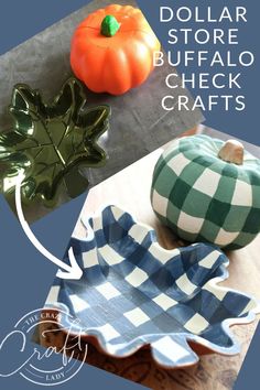 dollar store buffalo check crafts for fall