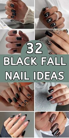 Get your nails autumn-ready with these black fall nail designs featuring stunning pumpkin accents! 🖤🎃 Whether you prefer almond, coffin, or square shapes, these chic and spooky styles blend bold black bases with intricate pumpkin art. Perfect for Halloween or cozy fall vibes, these nail ideas are trendy, edgy, and elegant. Ready to flaunt your fall-inspired manicure? Black Almond Nails, Black Gold Nails, Mauve Nails, Simple Fall Nails, Maroon Nails, Matte Black Nails, September Nails, Black Acrylic Nails