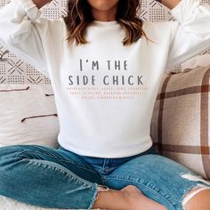 Thanksgiving Planner, Side Chick, Funny Fall, Thanksgiving Sweatshirt, Thanksgiving Table Settings, Sweatshirt Cute, Loose Outfit, Fall Sweatshirt, Fall Fashion Outfits