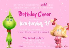 the grinch birthday party is going on