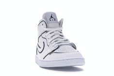 Jordan 1 Mid Iridescent Reflective White, Authentic Jordans, Jordan Sneakers, White Shoes Women, Aesthetic Shoes, Air Jordan 1 Mid, Jordan 1 Mid, For Sale Sign, Watch Collection