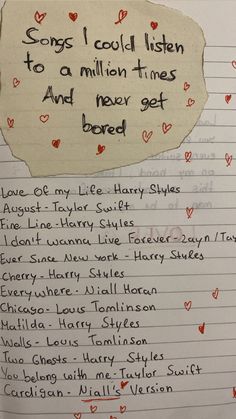 journaling harry styles louis tomlinson taylor swift zayn niall horan Notebook Pages Ideas, Journal Favorite Songs, Jourling Aesthetic, Journal Simple Ideas, Journalling Idea, Journal Spread Ideas, Quote Journal, Journal Inspiration Writing, Bullet Journal Ideas Templates