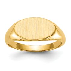 14k Yellow Gold Open Back Signet Ring Yellow Rings, Silver Signet Ring, Gold Signet Ring, Childrens Jewelry, Types Of Rings, Signet Ring, High Quality Jewelry, Yellow Gold Rings, Handmade Ring