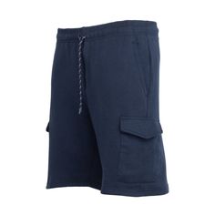 The right fit, the right look—the right everything. Whether wearing out for the day or wearing at home, these cargo shorts from WSS Athletic are the right vibe for what comes next. Adjustable at the waist and lined with soft fleece, you'll always feel at home in these shorts. Kick back in style and pair your shorts with a cotton t-shirt to complete your look. Regular fit for a relaxed and easy feel. Adjustable waist with drawcord. Side slip-in pockets with a snap back pocket. Cargo pockets with