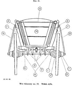 a diagram showing the parts of a folding chair with four legs and six armrests