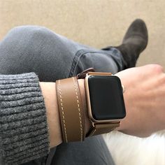 Juxli Home Brown Apple Watch Band Apple Watch Leather Band, Brown Apple, Apple Watch Leather Strap, Rose Gold Watches