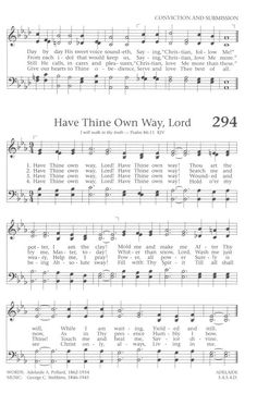 sheet music with the words have thine own way lord