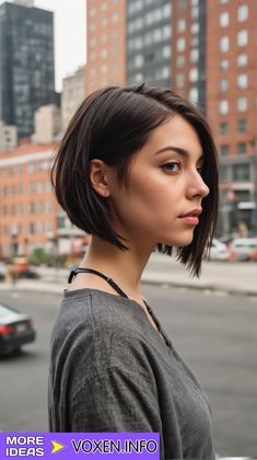 23 Discover the Best Bob Haircuts for Women: Styles for Every Face Shape and Hair Type in 2024 One Side Longer Bob, Short Bob Hairstyles Thick Hair, Short Hair Asymmetrical, Asymmetrical Bob Short Edgy, Uneven Bob, Bob Side Part, Messy Bob Haircut, Brown Hairstyles, Asymmetrical Haircut