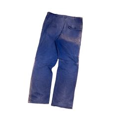 Tagged Size: 52 Measurments Waist: 32 Rise: 13in Inseam: 31n Faded Tapered Leg Pants With Pockets, Faded Tapered Leg Pants With Five Pockets, Faded Cotton Pants With Pockets, Faded Wide Leg Pants With Belt Loops, Faded Cotton Pants With Tapered Leg, Cotton Washed Bottoms For Workwear, Straight Leg Washed Blue Pants, Washed Cotton Bottoms For Workwear, Faded Straight Leg Cotton Cargo Pants