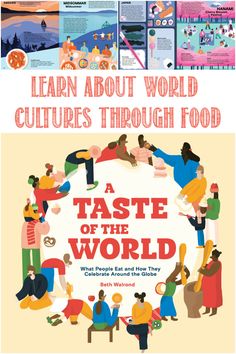 an advertisement for the taste of the world with people around it and text that reads learn about