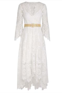 ZIMMERMANN Summer Swim 23 Zimmerman 2024, Studio Diy, Lace Midi, Scalloped Edges, Lace Midi Dress