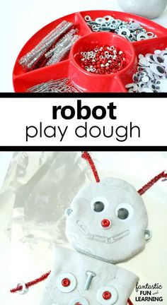 Letter R Preschool, Play Dough Invitation, Robot Activity, Dough Ideas, Robot Party, Playdough Activities, Playdough Kits