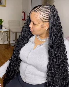 Jessica The Prankster Braids, Lemonade Boho Braids, Fulani Side Part Braids, Side Part Cornrows Braids, Braided Side Part, Fulani Braids Side Part, Side Part Fulani Braids, Black Hair Protective Styles, Cornrows With Box Braids