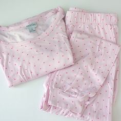 New With Tags Maxi Cozy Long Sleeve & Pants Women's Pajamas Pink Polka Dot Design Pants Are Cuffed And Have Pockets Super Soft Size Small Retro Pjs, Design Pants, Pajamas Sets, Women's Pajamas, Polka Dot Design, Dot Design, Women Maxi, Pink Polka Dots, Long Pants