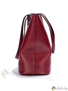 Bird in Bag - Womens Large Capacity Tote Shopping Bag with Adie Oil Wax PU Leather Zipper Hobo Bag (1 Piece) Large Capacity Red Faux Leather Bag, Daily Use Large Capacity Burgundy Shoulder Bag, Burgundy Shoulder Bag With Large Capacity For Daily Use, Faux Leather Bag With Zipper Pocket For Errands, Burgundy Large Capacity Hobo Bag For Travel, Large Capacity Burgundy Bag For Errands, Burgundy Hobo Bag For Travel With Large Capacity, Burgundy Hobo Bag With Large Capacity For Travel, Solid Color Faux Leather Bag With Zipper Closure