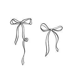 two bows tied together with ribbons