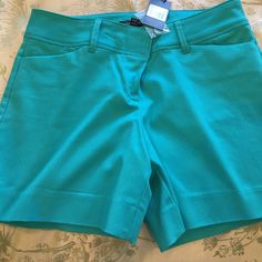 Women's Turquoise Color, Size 4 Shorts From The Limited, Never Worn Turquoise Casual Short Bottoms, Turquoise Casual Shorts, Casual Turquoise Short Bottoms, Blue Fitted Bermuda Shorts, Casual Turquoise Shorts, Turquoise Shorts For Spring, Blue Fitted Bermuda Shorts With Short Inseam, Fitted Blue Bermuda Shorts With Short Inseam, Blue Bermuda Shorts For Spring With Short Inseam