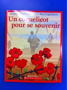 a book with red flowers in front of a blue background and an image of a man