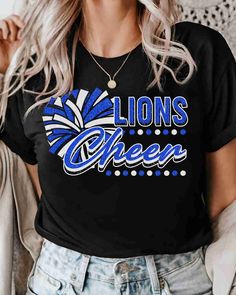 Looking for a unique and high-quality heat transfer design for your Lions? Look no further than the Lions DTF Transfer! Crafted from top-quality materials, this heat transfer design is sure to stand up to even the toughest wear and tear. Whether you're cheering on your team from the sidelines or hitting the town with friends, this DTF transfer is sure to turn heads and show off your school spirit. Whether you're looking for school spirit designs, sports team transfers, or something entirely uniq School Spirit Shirts Designs, Cheer Pom Poms, From The Sidelines, School Spirit Shirts, This Heat, Heat Transfer Design, Spirit Shirts, School Spirit, Dtf Transfer