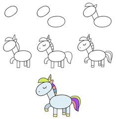 an image of a cartoon unicorns with speech bubbles