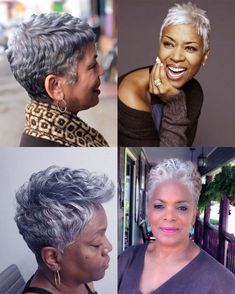 Grey Hairstyle, Afrocentric Hairstyles