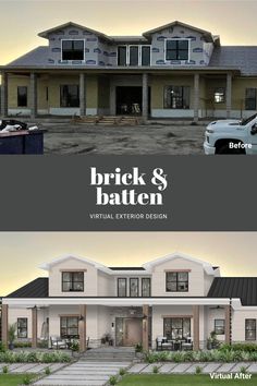 the before and after view of a house