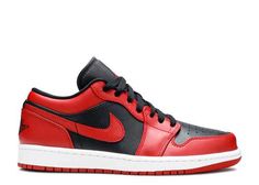 Air Jordan 1 Low 'Reverse Bred' - Air Jordan - 553558 606 - black/black/gym red | Flight Club Air Jordan 1 Low Chicago, Jordan 1 Low Chicago, Jordan 1 Low Reverse Bred, Jordan 1 Low Bred, Adidas Human Race, Paterson Nj, Nike Air Jordan Shoes, New Nike Air Force, Nike Air Jordan 1 Low