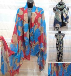 For Casual Use and Special Occasion                    �                                                   Wide Enough to Wrap yourself and use as a pareo  Size:  39" x 59" Beach Pareo, Leaf Abstract, Long Shawl, Flower Leaf, Shawl Scarf, Fashion Lighting, Scarf Shawl, Scarf Wrap, Women's Accessories