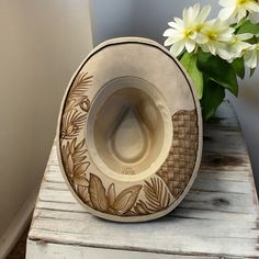 Short Brim Cowboy in Beige Burned using Pyrography Techniques with Freehand Art Hat is adjustable for a tighter fit on the inner crown. Each Hat made by PIPER comes with a Signature Dust/ Travel Bag and a Macrame wall Hat hanger. Hats are sealed for weather for up to 12 months. Toquilla Straw Fedora With Curved Brim, Artisan Wide Brim Beige Hat, Handmade Beige Hat With Curved Brim, Artisan Beige Wide Brim Hat, Artisan Brimmed Beige Hat, Artisan Beige Brimmed Hat, Artisan Beige Fedora With Curved Brim, Pyrography Techniques, Wall Hats